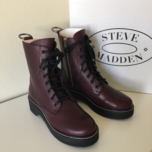 Steve Madden Ryder Lace-up Combat Boots. Size 6 - Picture 4 of 8